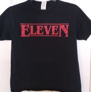 Gildan Kids Black Tee with Red Print